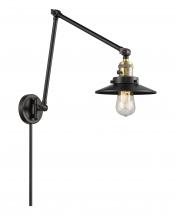 Innovations Lighting 238-BAB-M6 - Railroad - 1 Light - 8 inch - Black Antique Brass - Swing Arm