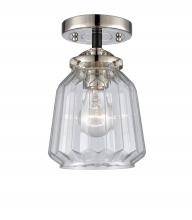 Innovations Lighting 284-1C-BPN-G142 - Chatham - 1 Light - 7 inch - Black Polished Nickel - Semi-Flush Mount