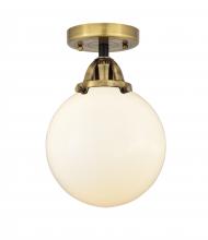 Innovations Lighting 288-1C-BAB-G201-8 - Beacon - 1 Light - 8 inch - Black Antique Brass - Semi-Flush Mount