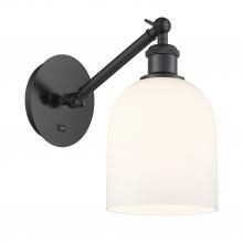 Innovations Lighting 317-1W-BK-G558-6GWH - Bella - 1 Light - 6 inch - Matte Black - Sconce