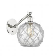 Innovations Lighting 317-1W-PN-G122-8RW - Farmhouse Rope - 1 Light - 8 inch - Polished Nickel - Sconce