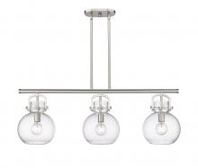 Innovations Lighting 410-3I-SN-G410-10SDY - Newton Sphere - 3 Light - 42 inch - Satin Nickel - Island Light