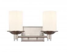 Innovations Lighting 417-2W-SN-W-LED - Manhattan - 2 Light - 15 inch - Satin Nickel - Bath Vanity Light