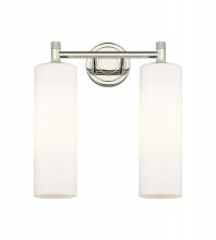 Innovations Lighting 434-2W-PN-G434-12WH - Crown Point - 2 Light - 14 inch - Polished Nickel - Bath Vanity Light