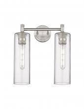 Innovations Lighting 434-2W-SN-G434-12SDY - Crown Point - 2 Light - 14 inch - Satin Nickel - Bath Vanity Light