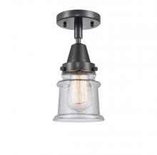 Innovations Lighting 447-1C-BK-G184S - Canton - 1 Light - 6 inch - Matte Black - Flush Mount