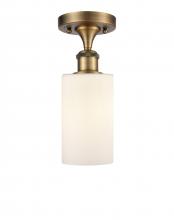 Innovations Lighting 516-1C-BB-G801 - Clymer - 1 Light - 4 inch - Brushed Brass - Semi-Flush Mount