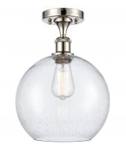 Innovations Lighting 516-1C-PN-G124-10 - Athens - 1 Light - 10 inch - Polished Nickel - Semi-Flush Mount