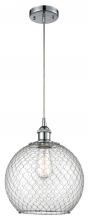 Innovations Lighting 516-1P-PC-G122-10CSN - Farmhouse Chicken Wire - 1 Light - 10 inch - Polished Chrome - Cord hung - Mini Pendant