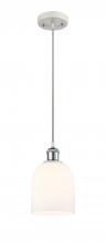 Innovations Lighting 516-1P-WPC-G558-6GWH - Bella - 1 Light - 6 inch - White Polished Chrome - Cord hung - Mini Pendant