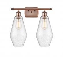 Innovations Lighting 516-2W-AC-G654-7 - Cindyrella - 2 Light - 17 inch - Antique Copper - Bath Vanity Light