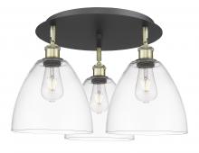 Innovations Lighting 516-3C-BAB-GBD-92 - Bristol - 3 Light - 21 inch - Black Antique Brass - Flush Mount