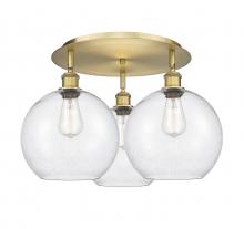 Innovations Lighting 516-3C-BB-G124-10 - Athens - 3 Light - 22 inch - Brushed Brass - Flush Mount