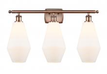 Innovations Lighting 516-3W-AC-G651-7 - Cindyrella - 3 Light - 27 inch - Antique Copper - Bath Vanity Light