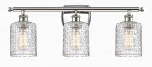 Innovations Lighting 516-3W-PN-G112C-5CL - Cobbleskill - 3 Light - 25 inch - Polished Nickel - Bath Vanity Light