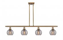 Innovations Lighting 516-4I-BB-G1213-6SM - Athens Deco Swirl - 4 Light - 48 inch - Brushed Brass - Cord hung - Island Light