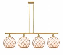 Innovations Lighting 516-4I-SG-G121-10RB - Farmhouse Rope - 4 Light - 48 inch - Satin Gold - Cord hung - Island Light