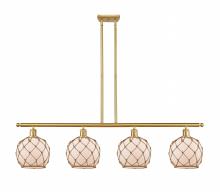 Innovations Lighting 516-4I-SG-G121-8RB - Farmhouse Rope - 4 Light - 48 inch - Satin Gold - Cord hung - Island Light