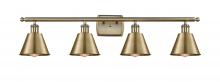 Innovations Lighting 516-4W-AB-M8 - Smithfield - 4 Light - 37 inch - Antique Brass - Bath Vanity Light