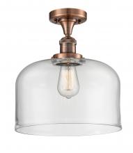 Innovations Lighting 517-1CH-AC-G72-L - Bell - 1 Light - 12 inch - Antique Copper - Semi-Flush Mount