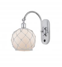 Innovations Lighting 518-1W-PC-G121-8RW - Farmhouse Rope - 1 Light - 8 inch - Polished Chrome - Sconce