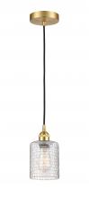 Innovations Lighting 616-1P-SG-G112C-5CL - Cobbleskill - 1 Light - 5 inch - Satin Gold - Cord hung - Mini Pendant