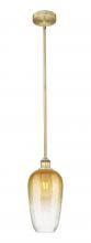 Innovations Lighting 616-1S-BB-G484-7AM - Brookhaven Flute - 1 Light - 7 inch - Brushed Brass - Stem hung - Mini Pendant