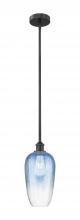 Innovations Lighting 616-1S-BK-G484-7SB - Brookhaven Flute - 1 Light - 7 inch - Matte Black - Stem hung - Mini Pendant