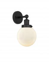 Innovations Lighting 616-1W-BK-G201-6 - Beacon - 1 Light - 6 inch - Matte Black - Sconce