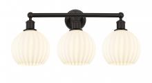 Innovations Lighting 616-3W-OB-G1217-8WV - White Venetian - 3 Light - 26 inch - Oil Rubbed Bronze - Bath Vanity Light