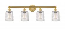 Innovations Lighting 616-4W-SG-G112C-5CL - Cobbleskill - 4 Light - 32 inch - Satin Gold - Bath Vanity Light