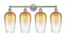 Innovations Lighting 616-4W-SN-G484-7AM - Brookhaven Flute - 4 Light - 34 inch - Brushed Satin Nickel - Bath Vanity Light