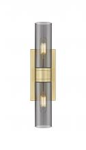 Innovations Lighting 617-2W-BB-G617-8SM - Boreas - 2 Light - 18 inch - Brushed Brass - Bath Vanity Light