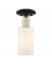 Innovations Lighting 716-1C-BAB-G801 - Clymer - 1 Light - 4 inch - Black Antique Brass - Semi-Flush Mount