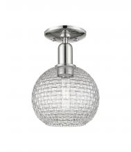 Innovations Lighting 716-1C-PN-G122C-8CL - Athens - 1 Light - 8 inch - Polished Nickel - Semi-Flush Mount