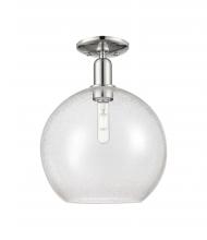 Innovations Lighting 716-1C-PN-G124-12 - Athens - 1 Light - 12 inch - Polished Nickel - Semi-Flush Mount