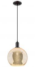 Innovations Lighting 716-1P-BK-G128-10 - Athens - 1 Light - 10 inch - Matte Black - Cord hung - Mini Pendant