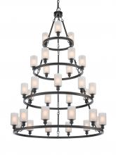 Innovations Lighting 820345-BK-G801 - Clymer - 30 Light - 50 inch - Matte Black - Chain Hung - Chandelier