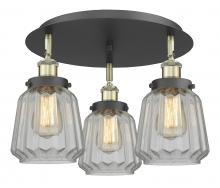 Innovations Lighting 916-3C-BAB-G142 - Chatham - 3 Light - 19 inch - Black Antique Brass - Flush Mount