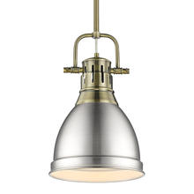 Golden 3604-S AB-PW - Duncan Small Pendant with Rod