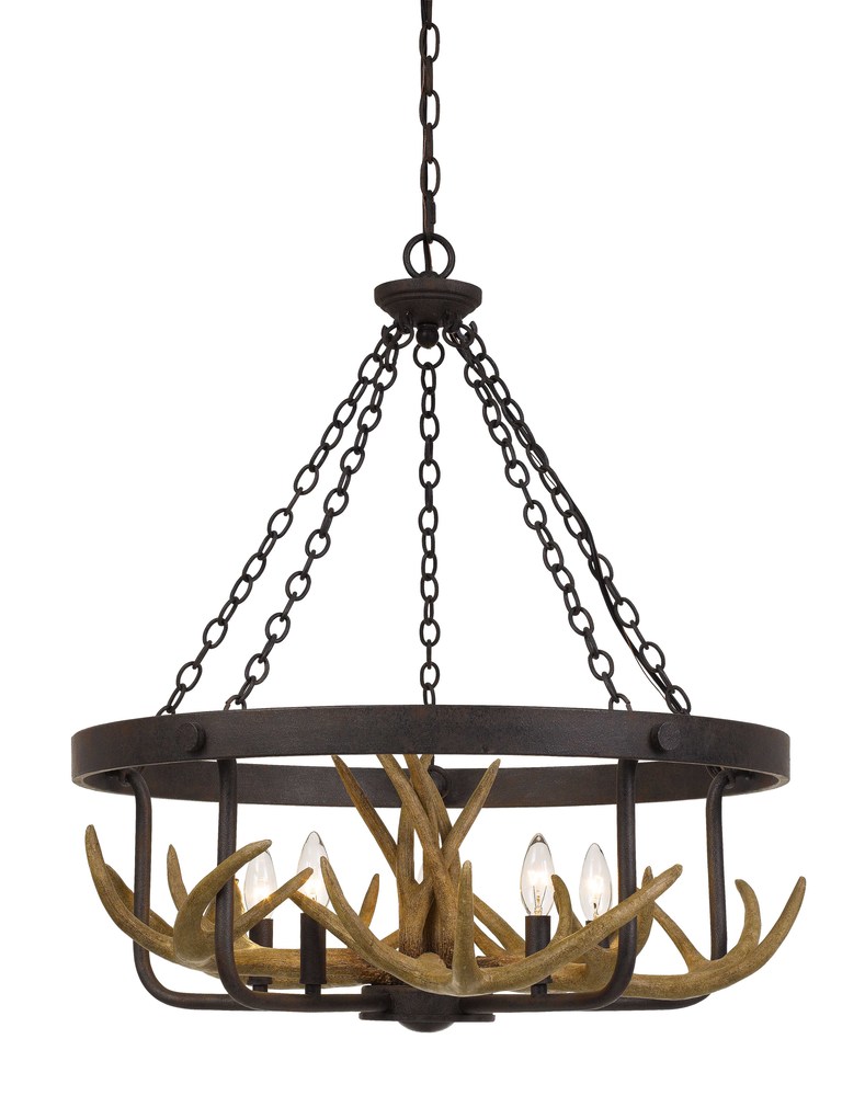 Angelo 60W X 5 Metal Antler Chandelier