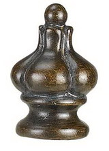 CAL Lighting FA-5009C - 1.5" Height Resin Finial in Medium Wood