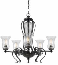 CAL Lighting FX-3548/5 - 25" Inch Tall Metal Chandelier in Eternity Finish