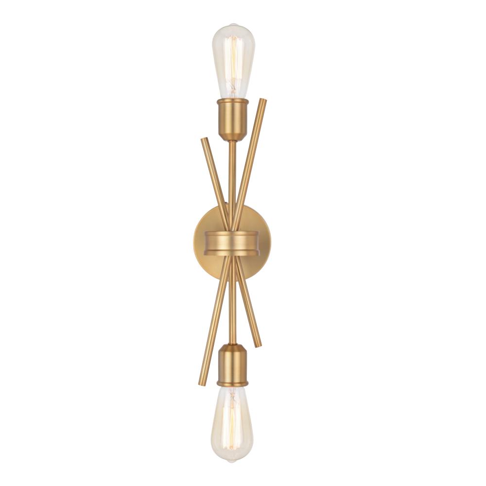 Estelle 16.75-in. Wall Light Natural Brass