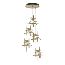 Hubbardton Forge 131126-SKT-STND-86-II0728 - Tura 5-Light Seeded Glass Pendant