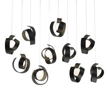 Hubbardton Forge 131208-SKT-LONG-10-GG0711 - Riza 10-Light Pendant