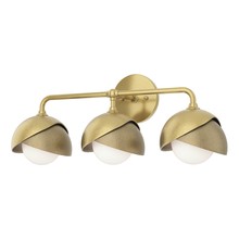 Hubbardton Forge 201375-SKT-86-84-GG0711 - Brooklyn 3-Light Double Shade Bath Sconce