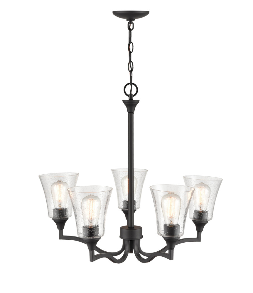 Caily 5-Light Chandelier Ceiling Light Matte Black