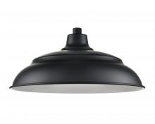 Millennium RALWHS20-SB - R Series 1-Light Aluminum Warehouse Shade Satin Black