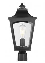 Millennium 10941-PBK - Curry 1-Light Outdoor Post Lantern Powder Coated Black